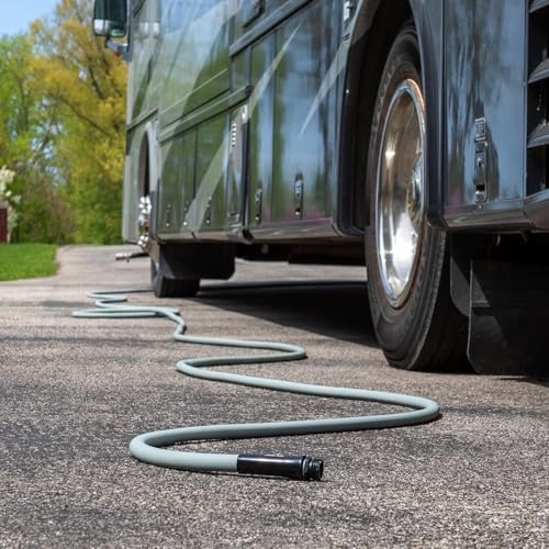 Flexzilla Colors Lead-In Garden Hose 5/8in. x 5ft., Lightweight All-Weather Water Hose, Durable and Flexible, Leak-Free Connections, Slate Gray