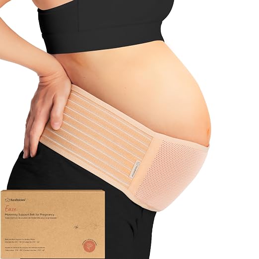 KeaBabies Pregnancy Belly Bands for Pregnant Women,1pk (Classic Ivory, XL) | Soft, Breathable, Maternity Belly Support Band, Easy Adjustable Maternity Belt for Back, Pelvic Support, Comfortable