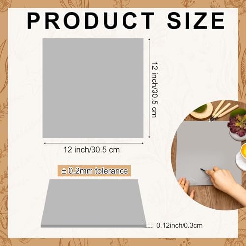 Yeaqee 2 Pcs 12 x 12 Inch Linoleum Block for Printmaking Rubber Carving Block Soft Linocut Blocks Large Linoleum Sheet Lino Plates for Engraving Art Project Artist Studio Supplies DIY Crafts, Gray