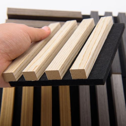 Art3d Soundproof Wood Slat Wall Panel, 6 x 4.7 in, 6 Sample Packs, 6 Colors