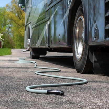 Flexzilla Colors Lead-In Garden Hose 5/8in. x 5ft., Lightweight All-Weather Water Hose, Durable and Flexible, Leak-Free Connections, Slate Gray