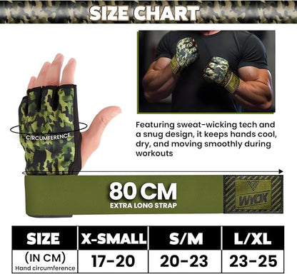 WYOX Neoprene Gel Boxing Hand Wraps Inner Gloves for Men & Women – 80cm/31in Quick Wrist Strap, Padded Knuckle Protection, Fingerless MMA Muay Thai Kickboxing Wraps for Training & Martial Arts