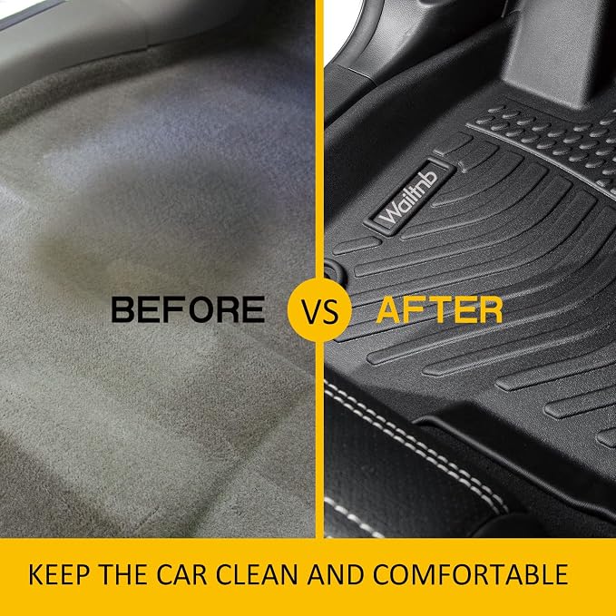 Wailtnb-All Weather Floor Mats Cargo Liner Backrest Mat for Chevrolet Suburban 7-Seats 2021-2025 2026/GMC Yukon XL with 2nd Bucket Seats Custom Fit Chevy Suburban Durable Accessories for Suburban